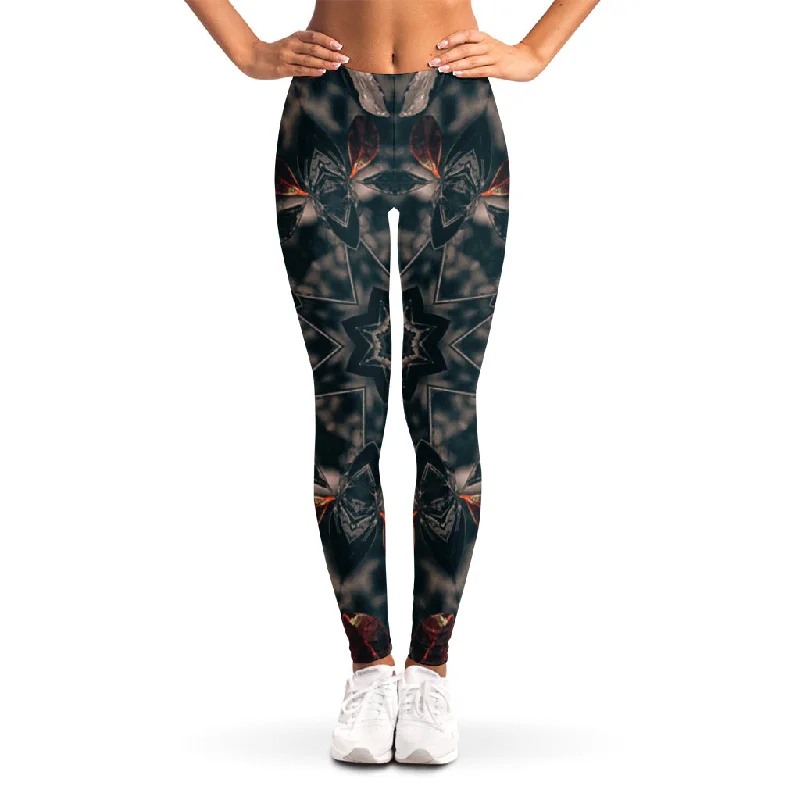 Vintage Kaleidoscope Print Women's Leggings Cozy Oversized Leggings