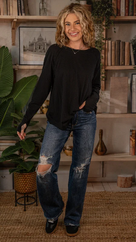 Annie Distressed Jeans Comfortable Distressed Straight-Leg Jeans