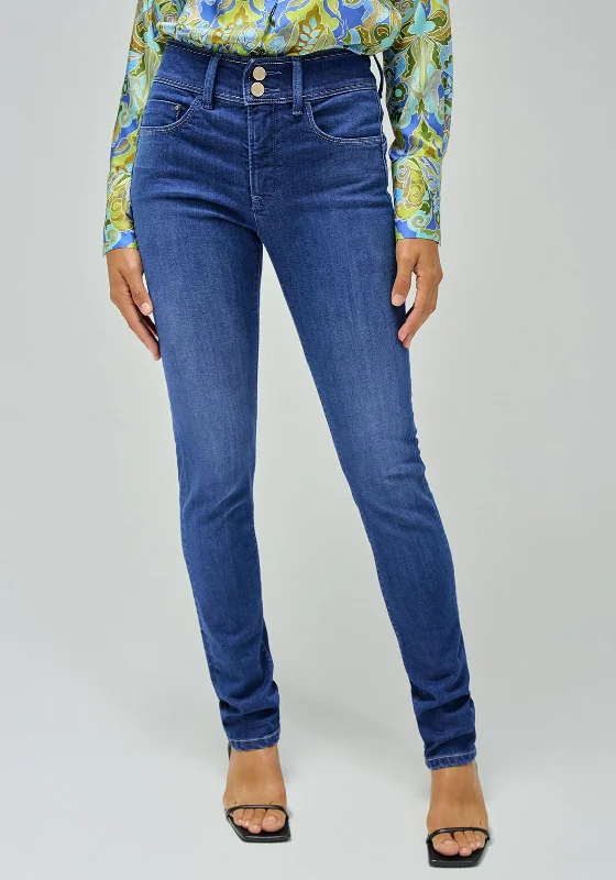 Salsa Secret Push In Slim Leg Jeans, Blue Trendy Plus Size Jeans