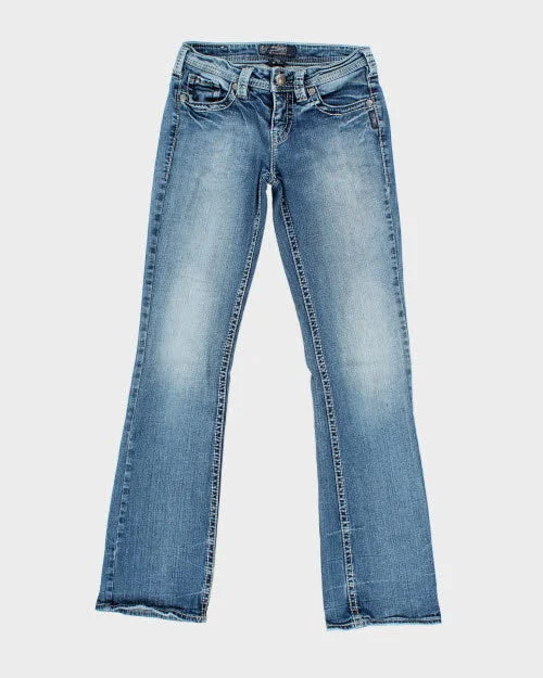 Y2k 00s Silver Jeans - W28 L32 Chic Vintage-Inspired Denim Jeans