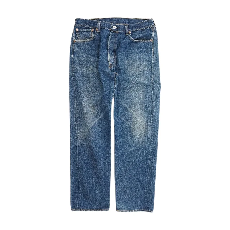 501 Solid Regular Jeans Comfortable Mid-Rise Jeans