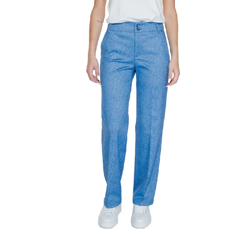 Blue Polyester Jeans & Pant Fashionable Cropped Denim Jeans